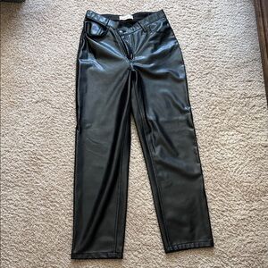 Abercrombie & Fitch Shiny Black Faux Leather Pants